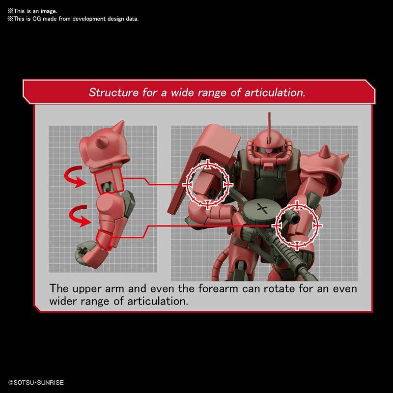HG Zaku II MS-06S 1/144 Byggsats bandai model kit gunpla