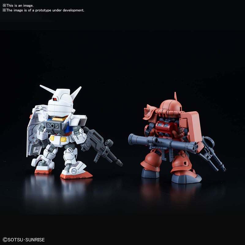 SD Cross Silhouette RX-78-2 & Zaku II Set - Samlarobjekt bandai model kit gunpla