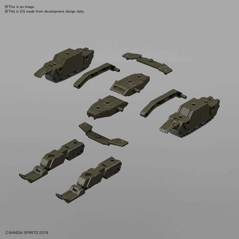 30mm ex arm fordon tank olivgrön 1/144 bandai model kit gunpla