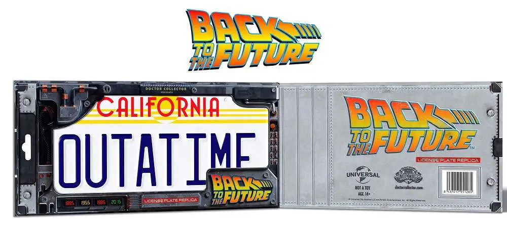 License Plate OUTATIME from Back to the Future - Movie Style Collectible