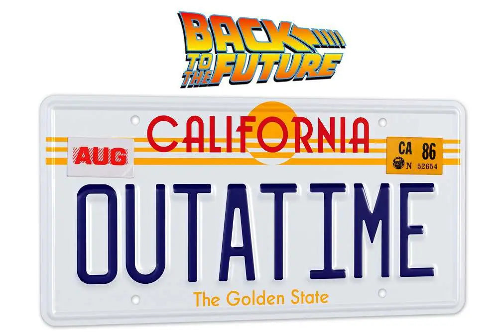 License Plate OUTATIME from Back to the Future - Movie Style Collectible