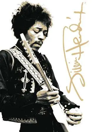 Jimi Hendrix Svartvit Plåtskylt