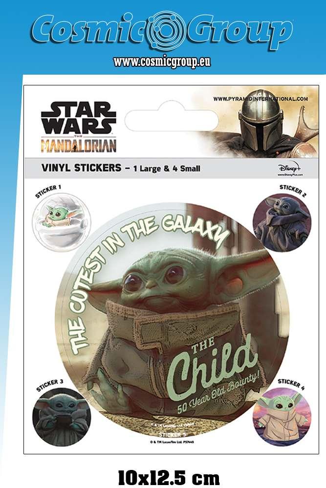Sw The Mandalorian The Child Klistermärkes Set - Robotto