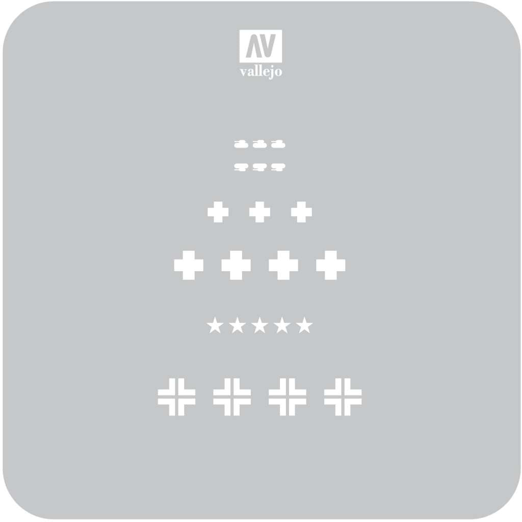 Vallejo Stencil Stafv001 WWII Tysk Tankmärken vallejo