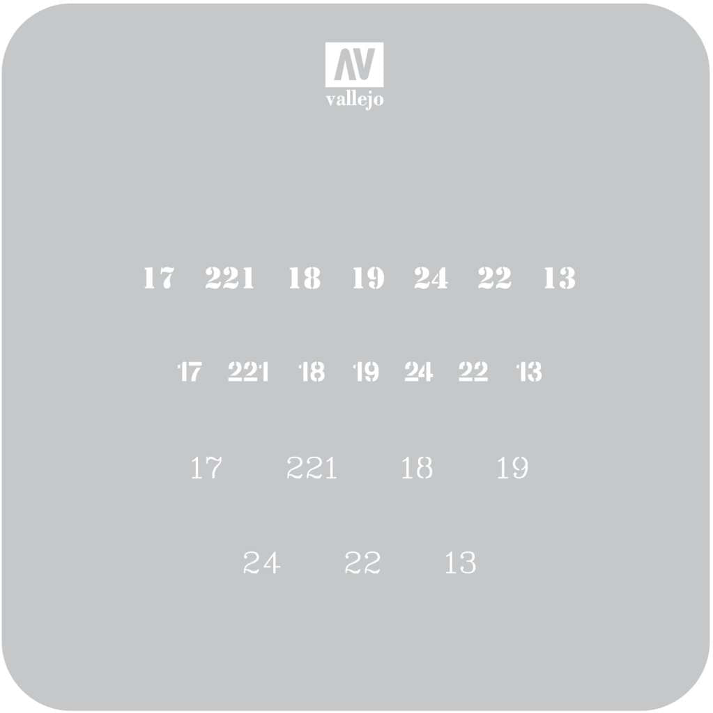 Stencil STAFV003 Sovjetiska Nummer WWII vallejo