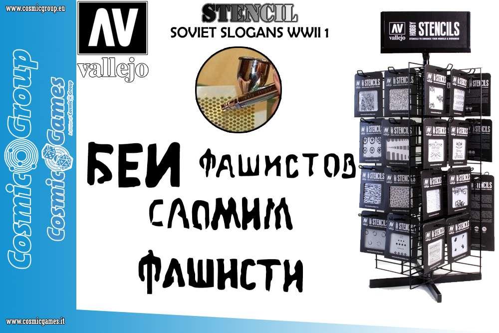 Stencil Stafv004 Sovjetiska Slogans WWII - Robotto