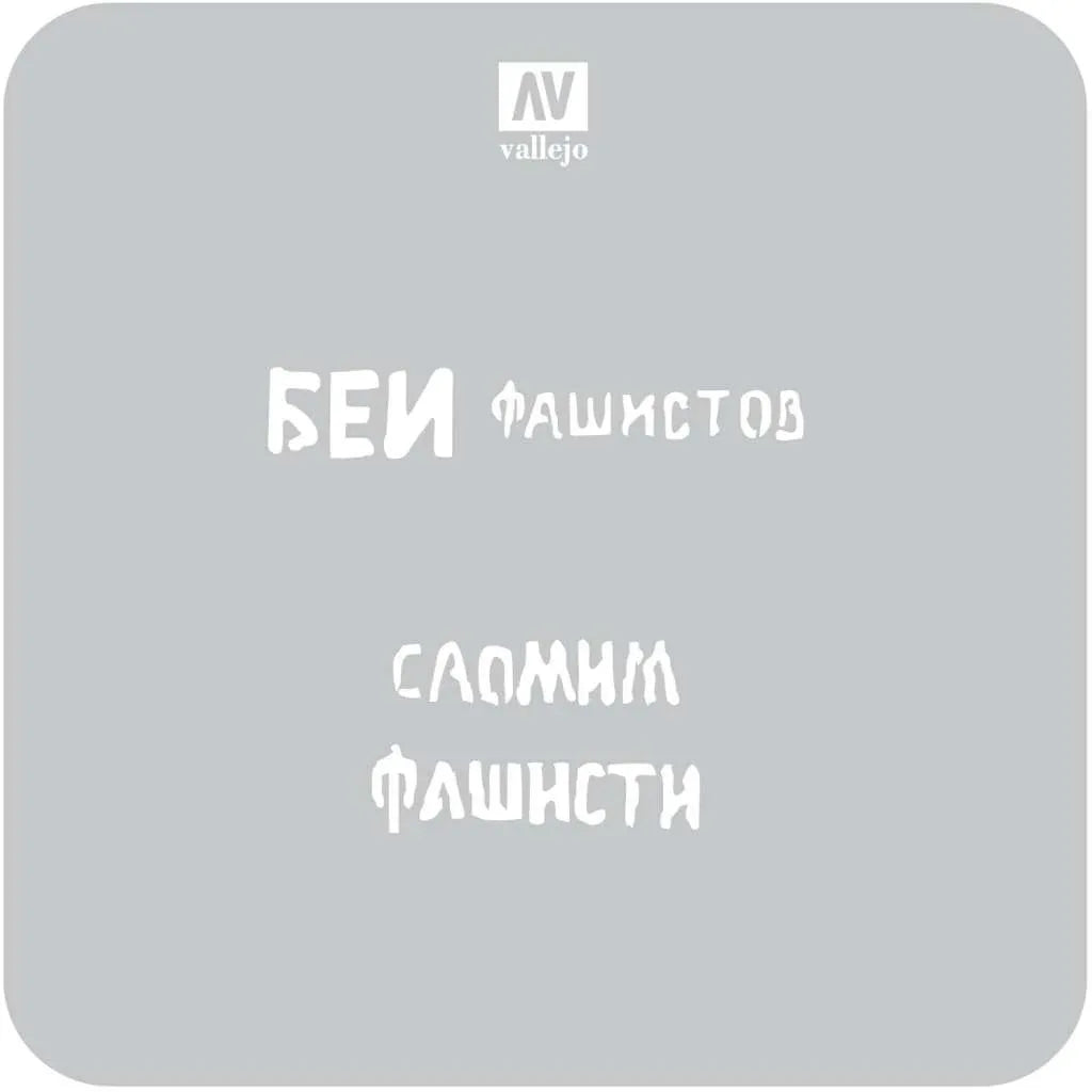 Stencil Stafv004 Sovjetiska Slogans WWII - Robotto