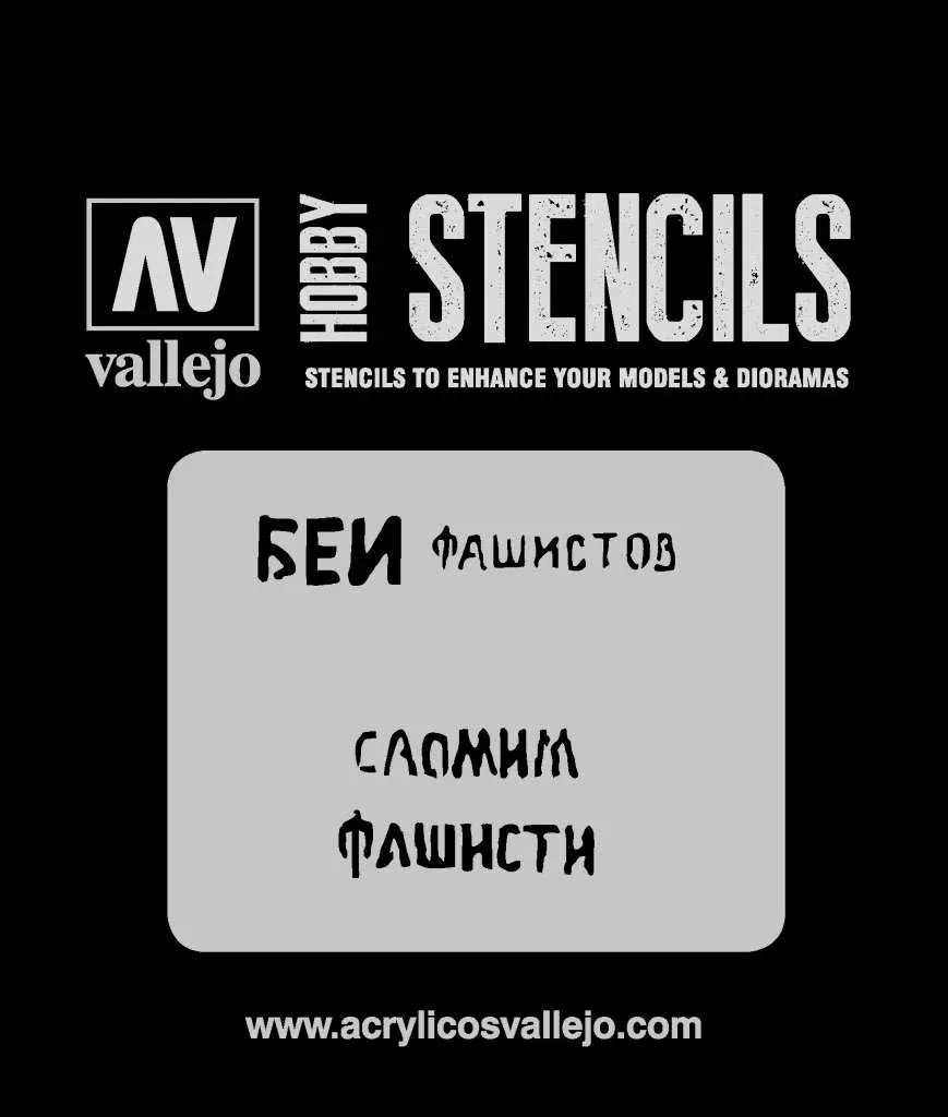 Stencil Stafv004 Sovjetiska Slogans WWII - Robotto