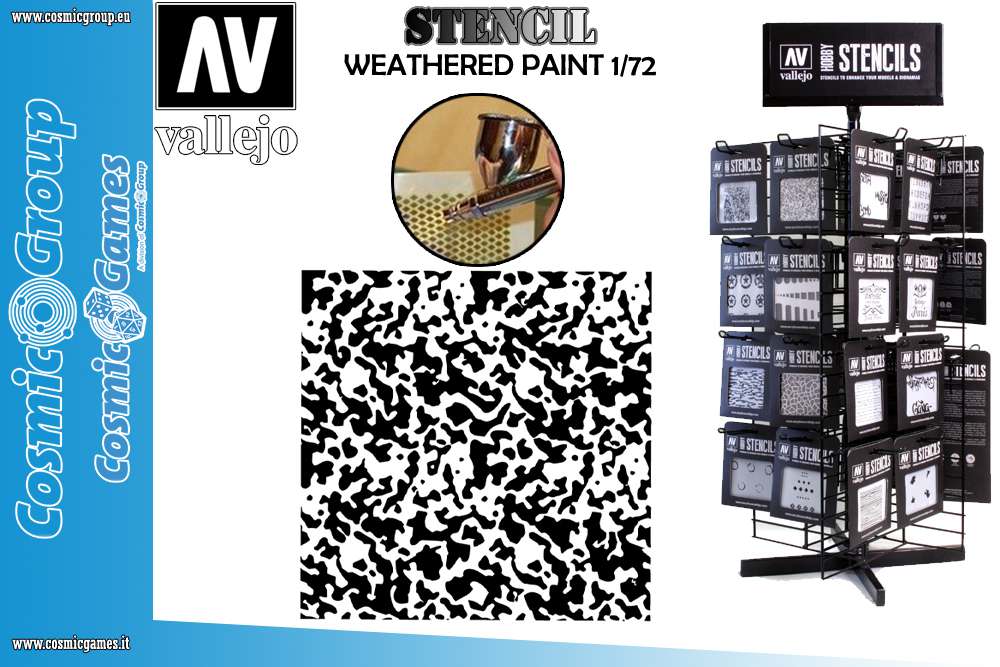 Stencil Stair002 Weathered Paint 1/72 vallejo