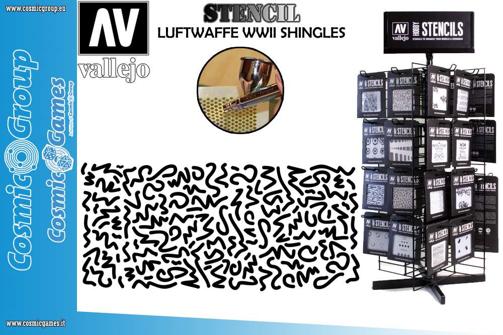 Stencil STCAM001 Luftwaffe WWII Shingles vallejo