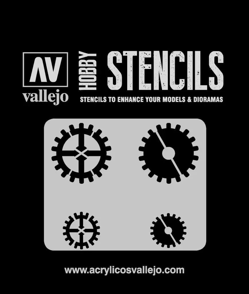 Stencil STSF001 Gear Markings 125 - Robotto