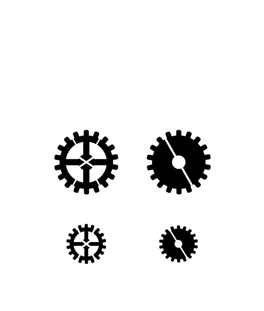 Stencil STSF001 Gear Markings 125 - Robotto