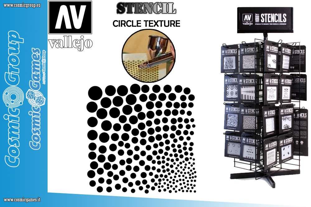 Vallejo Stencil STSF002 - Cirkeltextur - Robotto