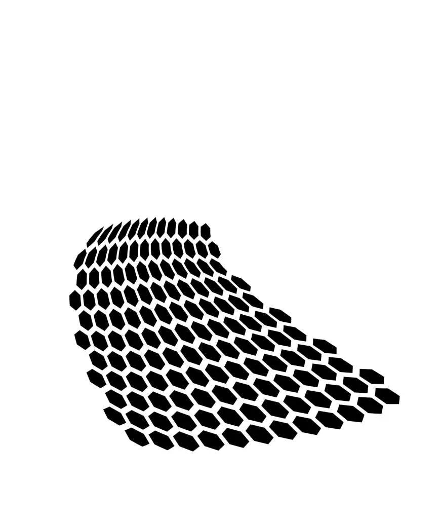 Stencil STSF003 - Förvrängd Bihoneycomb - Robotto