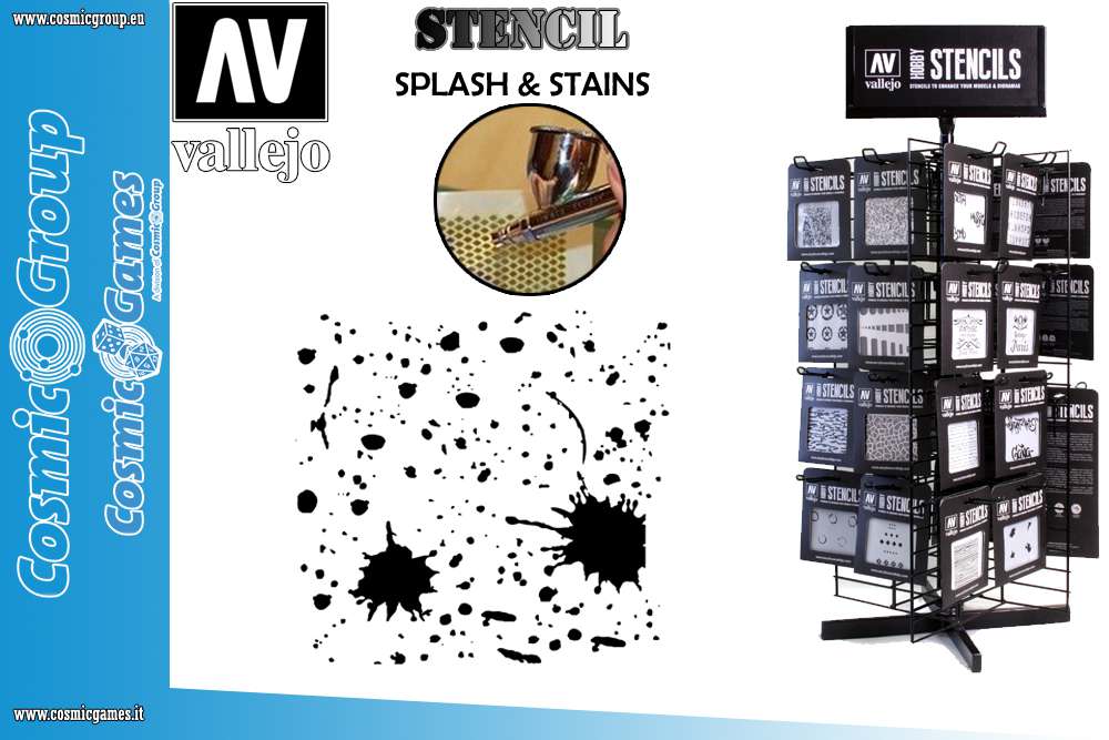 Vallejo Stencil STTX003 Splash & Stains vallejo