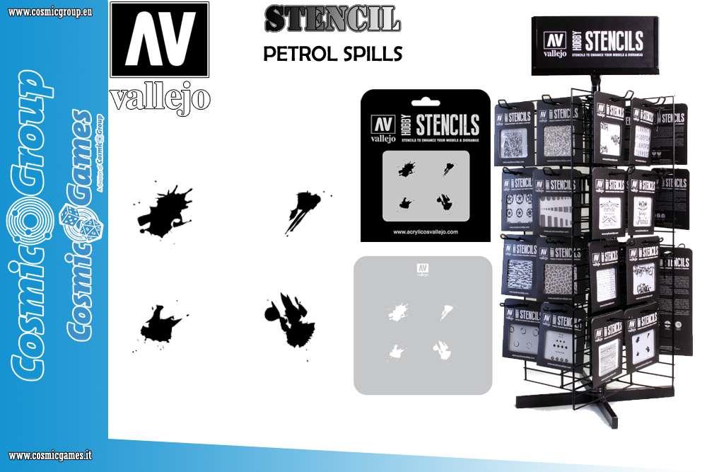 Vallejo Stencil STTX004 för Petrolium Spill - Robotto