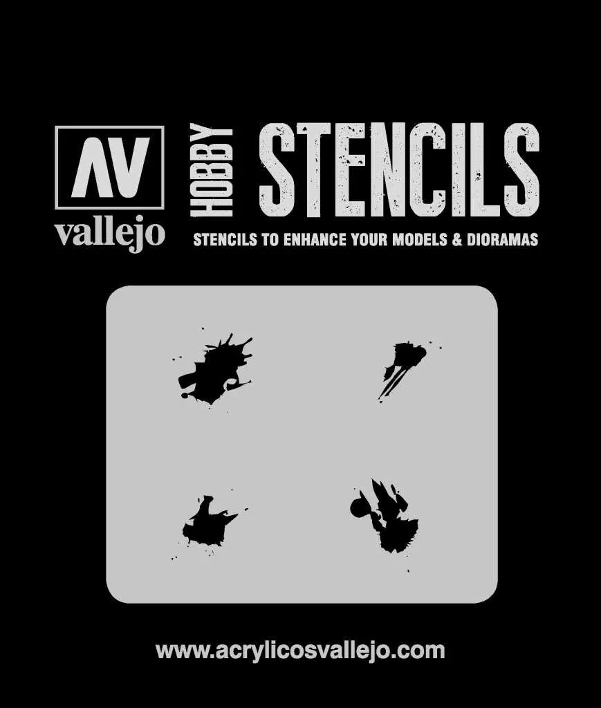 Vallejo Stencil STTX004 för Petrolium Spill - Robotto