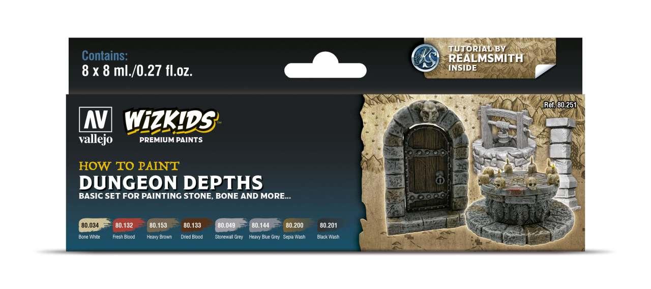 Wizkids Premium Färgset av Vallejo - Dungeon Depths - Robotto