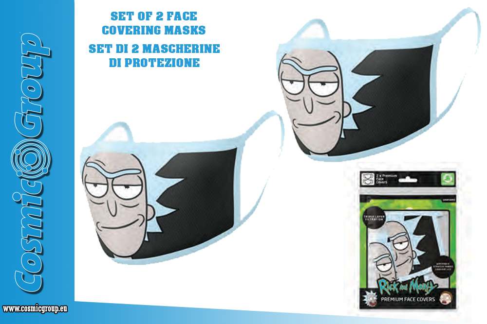 Rick and Morty Ansiktsmask Set (2-pack) pyramid international