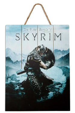 SKYRIM AEREAL WOODEN POSTER