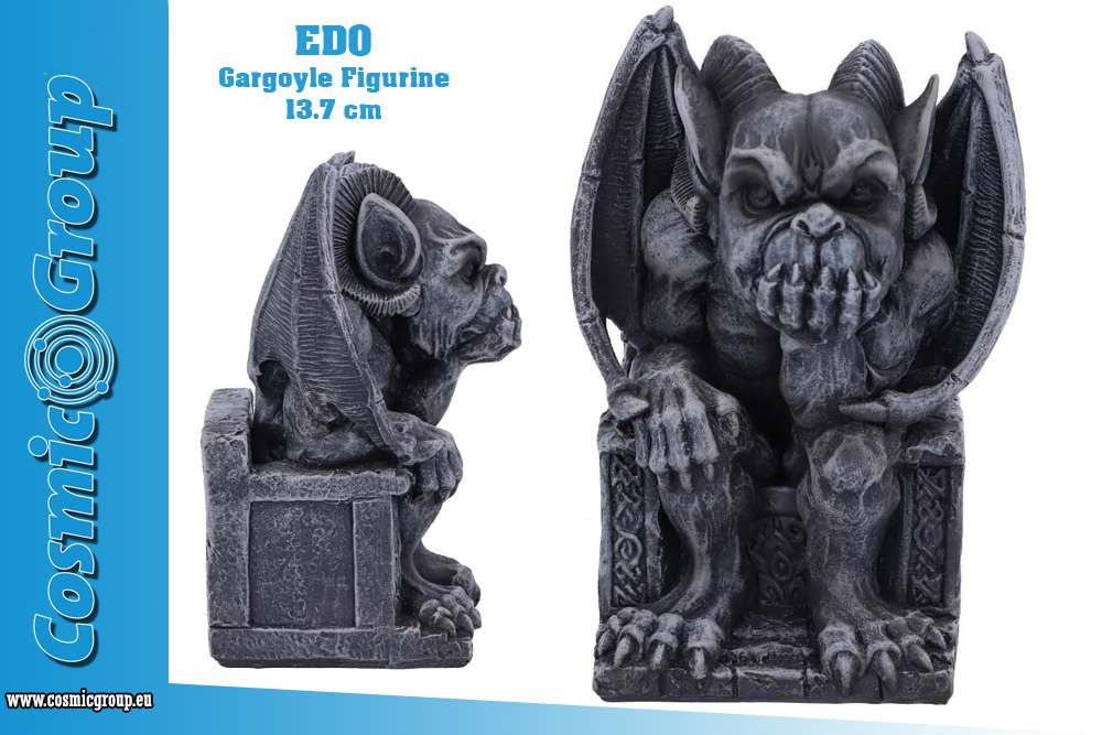 Edo Gargoyle Figur - Handmålad Resin Skulptur 13,7 cm nemesis now