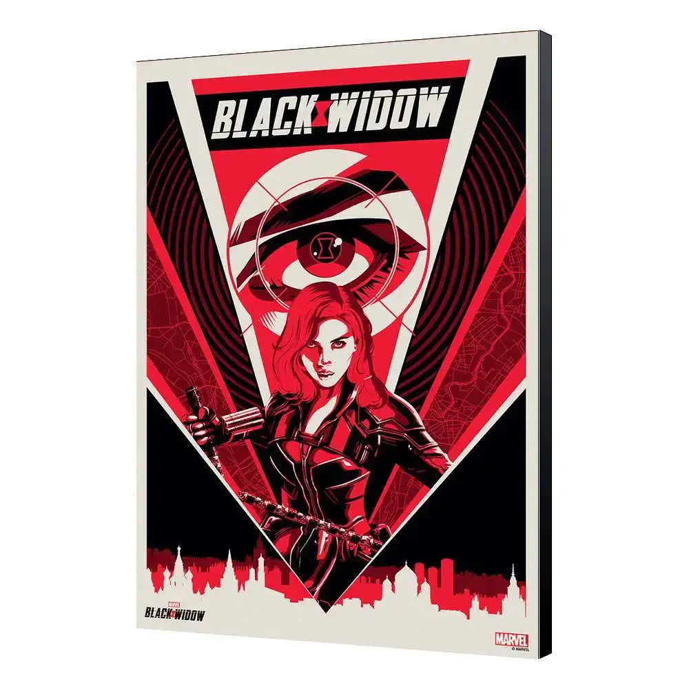 BLACK WIDOW MOVIE MOSCOW WOOD PANEL
