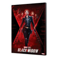 BLACK WIDOW MOVIE POSTER WOOD PANEL