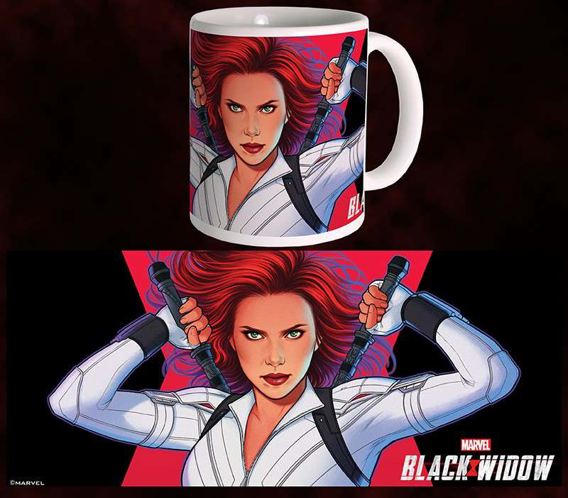 Black Widow Film Vit Kostym Mug semic