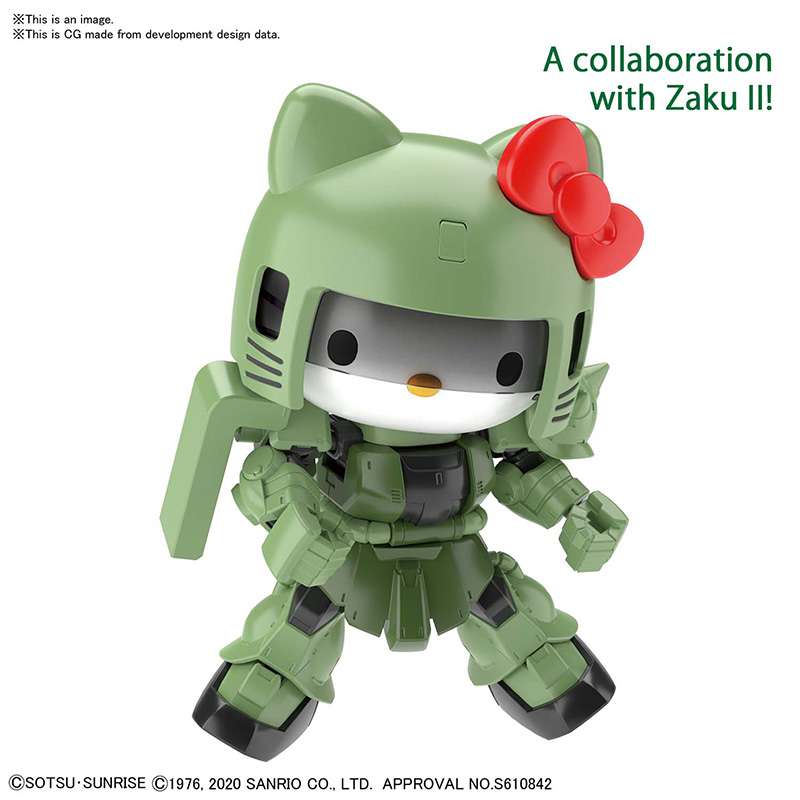 Sd Cross Silhouette Hello Kitty Zaku 2 - Samlarfigur bandai model kit gunpla