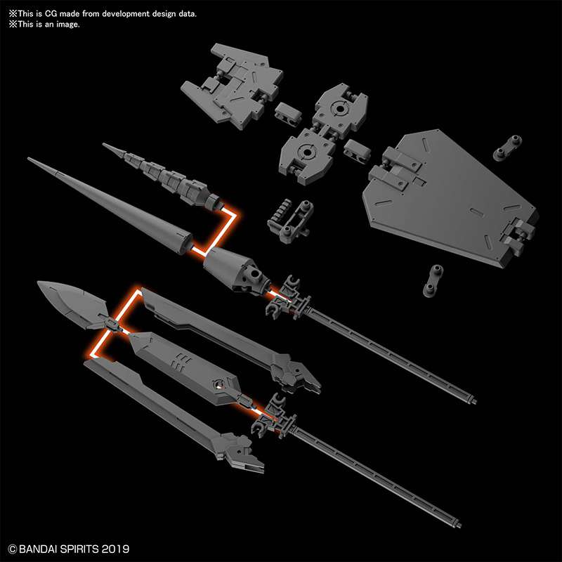 30 mm Options Parts Set 3 - Fullset av Reservdelar bandai model kit gunpla