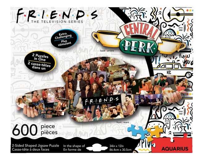 Friends 2-sidig formad 600 bitars pussel - Central Perk aquarius ent