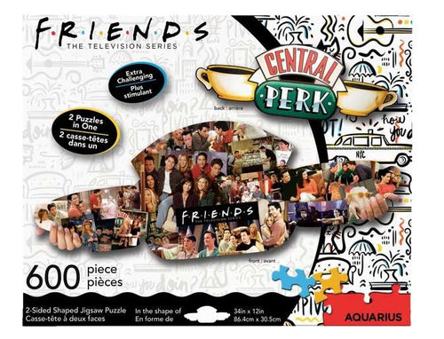 Friends 2-sidig formad 600 bitars pussel - Central Perk aquarius ent