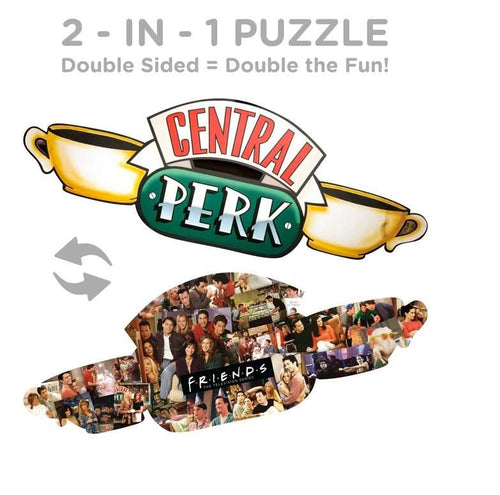 Friends 2-sidig formad 600 bitars pussel - Central Perk aquarius ent