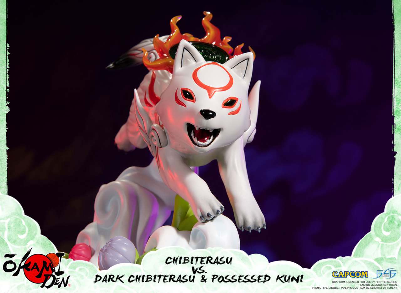 Okamiden Chibiterasu vs Dark Chibiterasu Staty first4figures