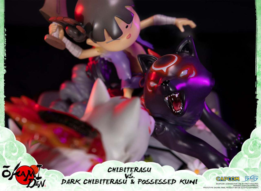 Okamiden Chibiterasu vs Dark Chibiterasu Staty first4figures
