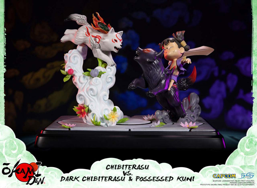 Okamiden Chibiterasu vs Dark Chibiterasu Staty first4figures