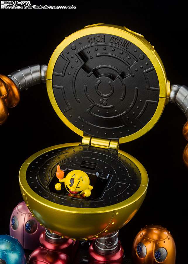 Pac-Man Chogokin - Robotfigur med Ghosts och Mini Figur bandai