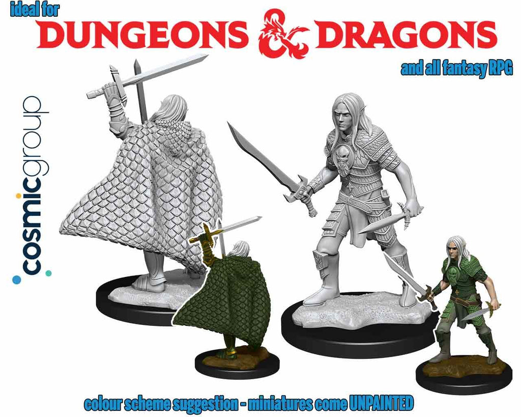 Pathfinder Deep Cut Omålade Miniatyrer - Elf Manlig Krigare 3
