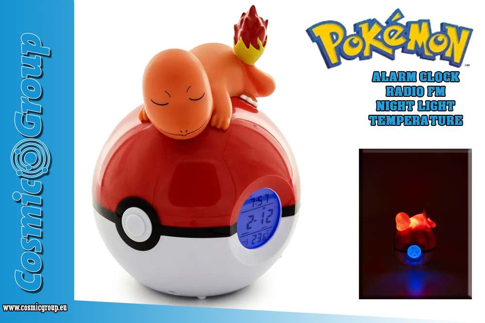Charmander Ljus Upp FM Väckarklocka teknofun