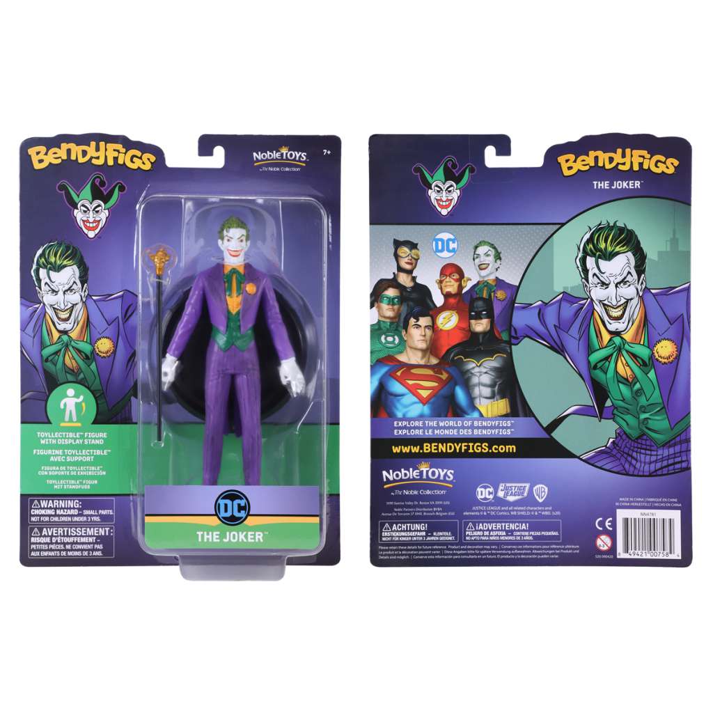 DC Comics Joker Bendyfig - Högt Posebar Figur noble collections