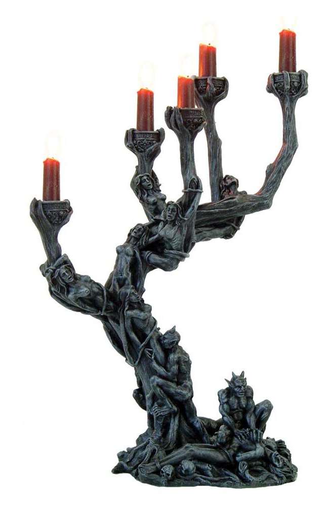 Hells Demons Candle Holder 45cm - Mörk och Makaber Dekoration nemesis now
