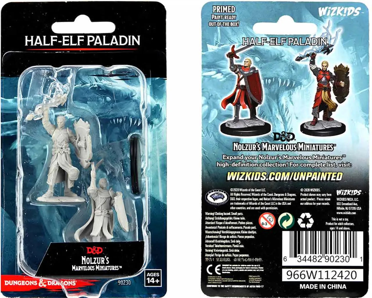 D&D Nolzur's Marvelous Miniatures - Halv-alv Manlig Paladin