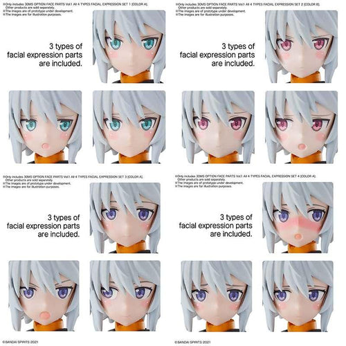 30ms Op Face Parts – Alla 4 Typer - Robotto