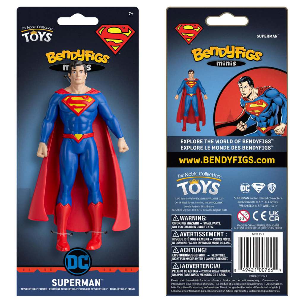 DC Comics Superman Mini Bendyfig - Flexibel och Rolig Figur noble collections