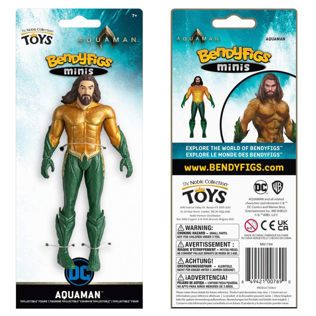 DC Aquaman Mini Bendyfig - Flexibel Actionfigur noble collections
