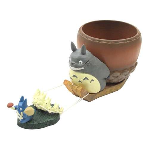 Totoro Sledge Pot - Charmig och Funktionell Blomkruka studio ghibli