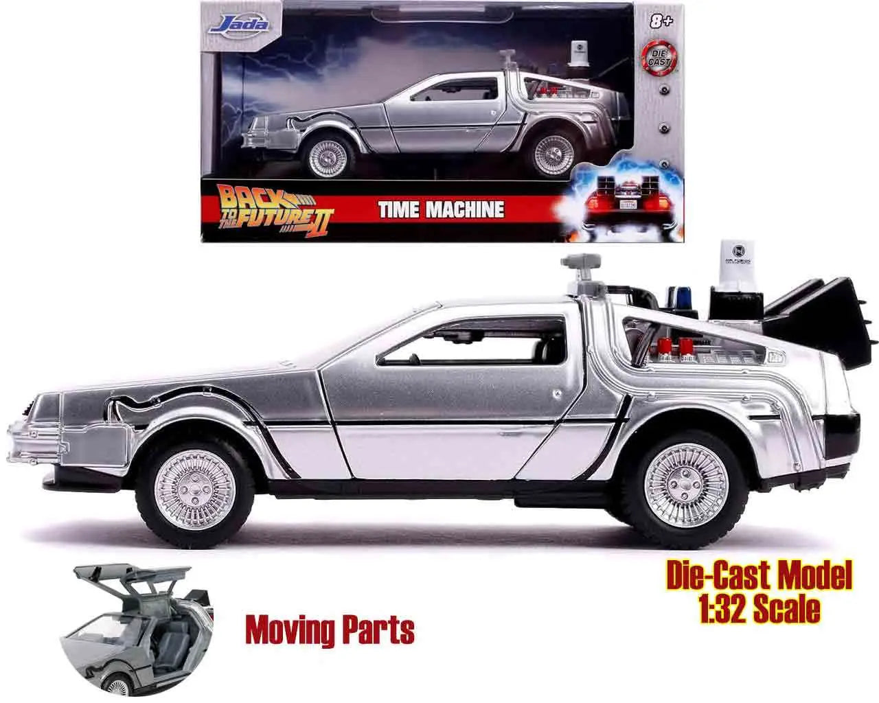 Back To The Future II Delorean 1982 DMC 12 Metal Model 1/32 Scale