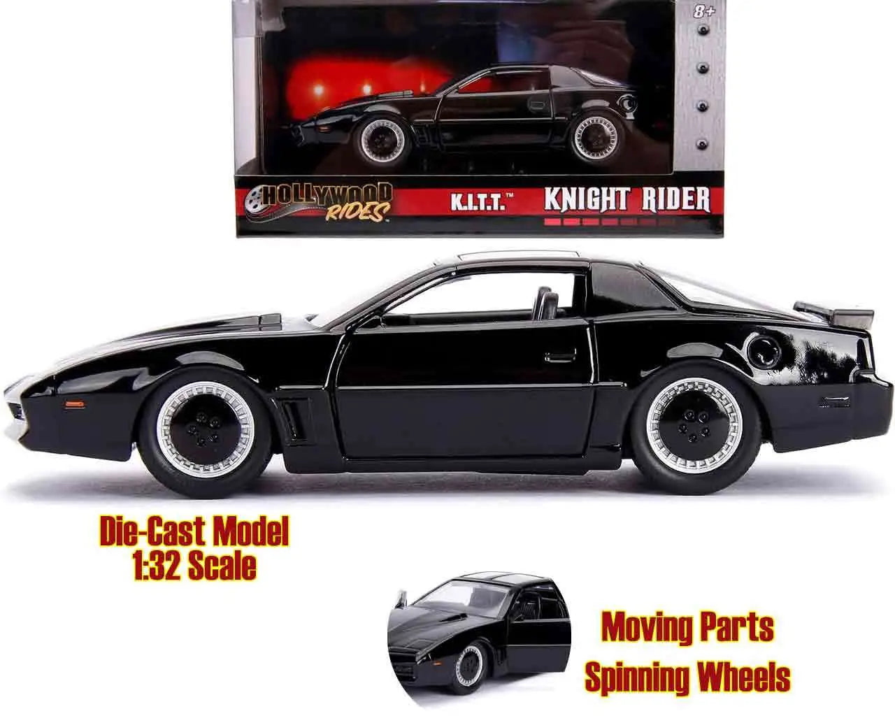 Knight Rider Kitt 1982 Pontiac Firebird Trans Am 1/32 Metallmodell i Die-cast
