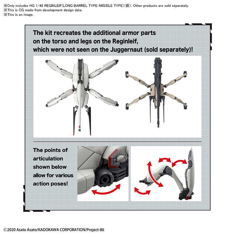 Hg Reginleif Long Barrel/Missile 1/148 bandai model kit gunpla