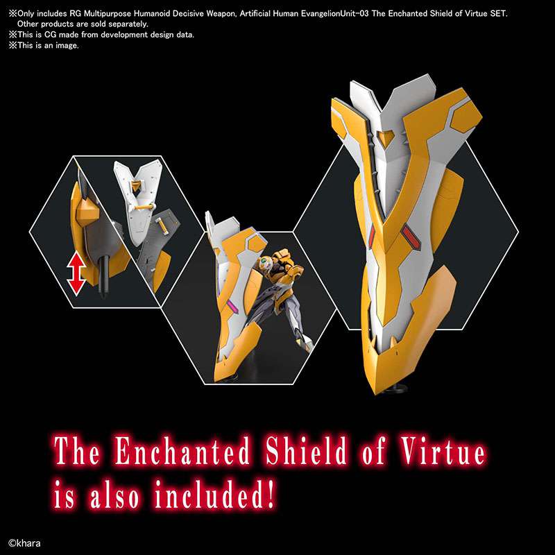 Rg Nge Eva Unit 03 Ench Shield Set 1/44 bandai model kit gunpla